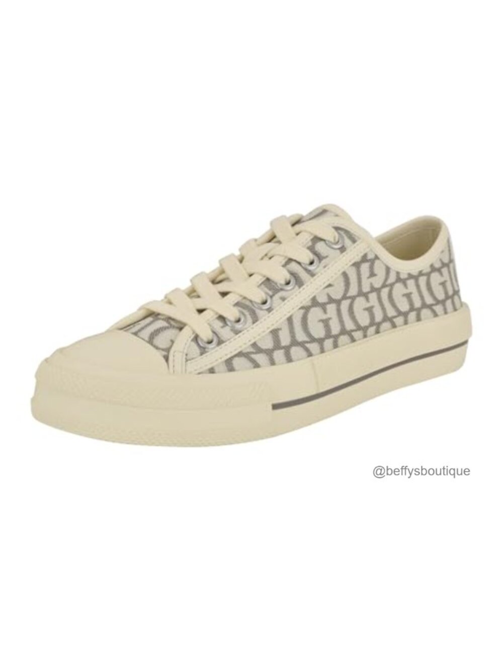 Jacquard Logo Lace-Up Fashion Sneakers Cap Toe Rubber Sole Casual